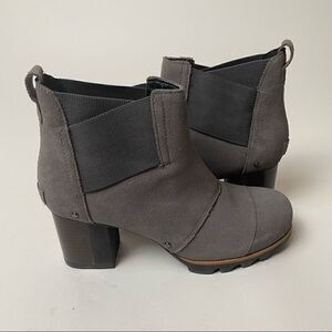 Sorel Addington Chelsea Ankle Boots Black Heel Quarry Black 8.5